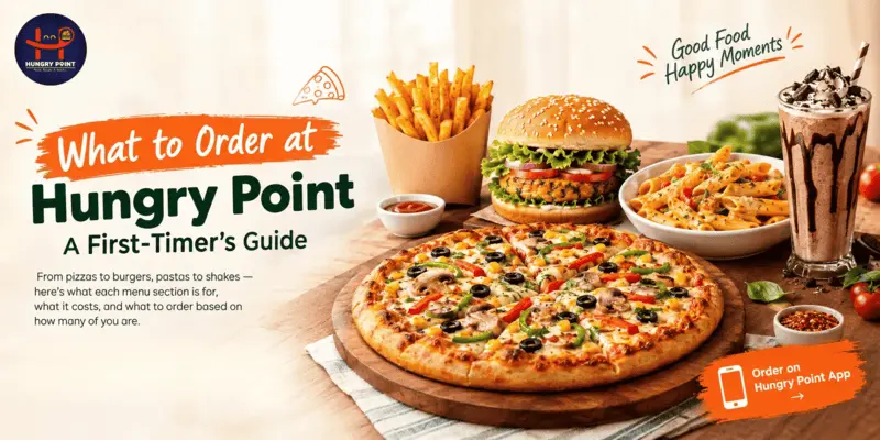 What to order at Hungry Point — veg pizza, burgers, sides and shakes, 100% vegetarian